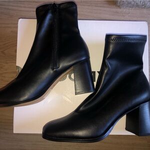 Aldo Black Block Heel Ankle Booties